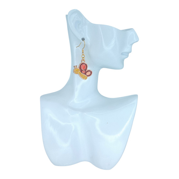 Fall butterfly dangle earrings — lightweight cute autumn jewelry - Picture 4 of 4